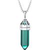 Bestyle Collana Uomo Quarzo Pietra Esagonale Cristallo di Nascita Novembre Citrino Collana Uomo con Pietre Portafortuna con Nodo Celtico, Collane Lunghe Uomo Regolabile, Confezione Regalo