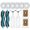 MYAYD Accessori per aspirapolvere Cecotec Conga 11090 Spin Revolution Robot, spazzola laterale di ricambio, filtro HEPA, panno per pulizia per Conga 11090 contiene 2 spazzole principali, 2 filtri, 2