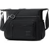 ZLLkeji Borsa a Tracolla da Donna Impermeabile Casual Cerniera Crossbody Bag Con Tracolla Regolabile Borsa Messenger Tracolla per Viaggio Shopper Sportiva Scuola (Nero)