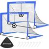 BAGAIL Football Goal, Pop up rete da calcio con obiettivo obiettivo, picchetti di terra e borsa portatile da trasporto, facile da montare, ideale per l'allenamento del giardino e partite ricreative