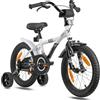 PROMETHEUS BICYCLES Bicicletta Bambini 5-7 Anni Bici per Bambina Bambino 16 Pollici Bimba con rotelle e Freno contropedale bianco nero