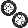 MroMax Ruote per Passeggino, 130 mm x 33 mm, Ruota Singola in Plastica, Ricambio per Passeggino e Animali Domestici, Colore Nero