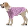 LiebeDD Maglioncino per Cane di Taglia Piccola Media Grande, Maglione per Gatto, Pullover Lavorato a Maglia per Animali Domestici, Caldo e Morbido Vestito Invernale, Viola, 2XL