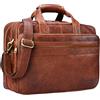 STILORD 'Leopold' Grande borsa in pelle da Insegnante Professore Portadocumenti a tracolla per Ufficio Lavoro A4 raccoglitori in cuoio Uomo Donna, Colore:maraska - marrone