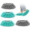 HW CASA 4 Pezzi Pantofole Mop per il Pavimento, Copriscopa Scarpe Riutilizzabili per Pulire, Panno Pavimenti in Microfibra Altamente Assorbente, Lavabile fino a 60°C