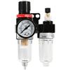 Qiilu Lubrificatore Aria Compressa Filtro Aire Compresor Separatore Acqua Olio Compressore Lubrificatore Aria Compressa Filtro Aria 1/4 Bsptrappola Regolatore Di Pressione Filtro E Oliatore Aria Aria Aerogr
