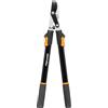 Fiskars Troncarami Telescopico per Legno Fresco, Rivestimento Antiaderente, Acciaio Temprato e Rettificato, Lunghezza Manici: 63-83 cm, Nero/Arancione, L13, 1027528