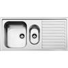 Smeg Lavello una vasca con vaschetta e gocciolatoio LLR102-2 finitura acciaio inox da 100 cm