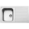 Smeg PRONTA CONSEGNA - Smeg Lavello una vasca con gocciolatoio LLR861-2 finitura acciaio inox da 86 cm