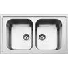 Smeg PRONTA CONSEGNA - Smeg Lavello due vasche LLR862-2 finitura acciaio inox da 86 cm