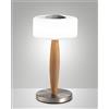 Fabas ELEA LAMPADA DA TAVOLO NICHEL SATINATO DIMMERABILE A LED 3000K - 8W - 860 lm