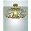 Fabas FASSA PLAFONIERA ORO OPACO IN METALLO 1 LUCE ATTACCO E27 D.60CM