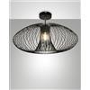 Fabas FASSA PLAFONIERA NERA IN METALLO 1 LUCE ATTACCO E27 D.60CM