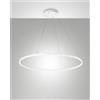 Fabas GIOTTO SOSPENSIONE BIANCA 1 LUCE D.100CM A LED 3000K - 60W - 6300 lm DIMMERABILE SMART C/ACC