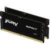 Kingston FURY Impact PnP 32GB (2x16GB) 5600MT/S DDR5 CL40 SODIMM Memoria Gaming per Laptop Kit da 2 - KF556S40IBK2-32