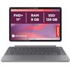 Lenovo Chromebook Duet 11" FHD+ (1920x1200), MediaTek Kompanio 838, RAM 8GB, Memoria 128GB, Schermo Touch, Chrome OS, Folio Stand e Tastiera inclusi - Luna Grey