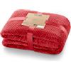 DecoKing- Coperta in microfibra, pile morbido, Tessuto, 70 x 150 cm, Rosso