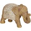 Romimex Figura decorativa Beige Naturale Poliresina Elefante