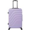 Totto - Valigia Rigida Media, Modello Bazy, 46 x 68 x 26 cm, Capacità 81 L, Elevata Resistenza agli Urti, Ruote 360º, Maniglia Telescopica, Cinghie di Compressione Interne, Lucchetto TSA, Viola