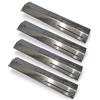 BricoShopping® Diffusore Di Calore Per Barbecue a Gas Ricambio UNIVERSALE REGOLABILE INOX Griglia Spargifiamme Copribruciatore Tenda Di Protezione Piastra Per Copertura Dei Copri Bruciatori (Inox 4pz)