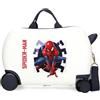 Marvel Disney Valigia per bambini rigida Chiusura a combinazione Laterale 4 ruote Bagagli a Mano è realizzato in ABS, un materiale rigido e leggero., Spiderman Attack, Valigia per bambini