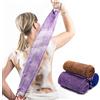 Pinkiou 3 spugne da doccia con gambo, rete di esfoliazione africana esfoliante rete esfoliante per il bagno, per la schiena, morbide e resistenti tute in nylon per il bagno quotidiano