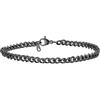 PROSTEEL Bracciale da Uomo a Catena Sottile Colore Nero 3.5mm Lungehzza 19 -Bracciale in Acciaio Uomo