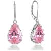 YONVUN Zircone Orecchini Pendenti | Lacrima ovale pera pietra preziosa Orecchini Pendenti di Cristallo Rubino Zaffiro Smeraldo Argento Gioielli Set Regalo per Moglie Mamma Figlia