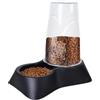 Paluplus Distributore Automatico Cibo Secco e Acqua, Misura 20x30x31 cm, Dispenser crocchette per Cani e Gatti con Gommini Antiscivolo, Capacità 3,5 Litri -866 (Grigio)