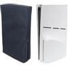 SAMTN Cover per PS5 slim, custodia per console di gioco, protezioni della pelle per PS5 slim Disc&Digital Console (Nero verticale)