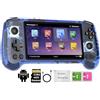 Anbernic RG556 Retro Handheld Game Console, sistema Android 13 Unisoc T820 Processor 5.48 inch AMOLED Screen with 128G SD Card 4423 Games (RG56 Blue-New)