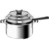 Tefal G7376S Opti'Space - Set di 6 pentole | Casseruola 16 cm (con coperchio) | Pentole 20/24 cm (con coperchio) | Acciaio inossidabile | Fondo termofusione | per tutti i piani cottura | Induzione |