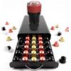 Gadgy Porta Capsule Nespresso - Cassetto Porta Cialde per 50 Capsule di caffè - Portacialde in Acciaio inossidabile - Nero