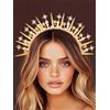 IYOU Stella Aureola Cerchietto Oro Perla Copricapo Maria Sposa Diadema e Corone Festa Matrimonio Accessori per Capelli per Donne