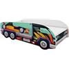 ACMA Lettino Auto per Bambini Letto Materasso Car Truck Camion Auto (160x80 cm con Materasso, 07)