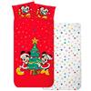 dierre completo letto singolo lenzuola natalizio Christmas Minnie e Mickey Disney puro cotone (Singolo, albero)
