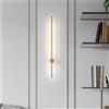 BAUFAS Lampade da bagno nere Luci di vanità girevoli a 350 ° in oro for bagno Applique da parete moderna a LED Applique da bagno spazzolata su specchio (Color : Warm white, Size : 1pcs gold 60cm)