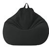 Chickwing Copertura per Poltrona a Sacco, Chickw11 Pouf Portaoggetti per Bambini e Adulti, per Interni e Esterni, Senza Imbottitura, Sedia da Gaming Sedia da Giardino (80x90cm,Nero)