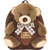 PERLETTI Zaino Bambina Bambino 3 4 5 Anni - Peluche Orso Marrone - Zainetto Borsa Bimbo Bimba per Scuola Asilo Viaggi - Cartella Scolastica Morbida - 21x27x9 cm (Orsetto Marrone con Fiocco)