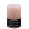 DONAU HOME Candela rustica a pilastro, rosa cipria, 1 pezzo, 10 x 7 cm, non profumata, per decorare il soggiorno, il bagno, 49 ore, durata di combustione/decorazione candela di cera/Nordic Ambiance