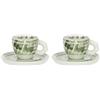 THUN, Set 2 Tazzine Espresso e Zuccheriera in Porcellana, Linea AbbracciAMI, Set da Collezione per Cucina, Tazzina 85 ml, Ø 6.70 cm, 5.2 cm h, Piattino Ø 12 cm, Zuccheriera 370 ml, Ø 10.25 cm