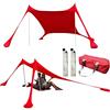 Generico da Spiaggia | da Spiaggia Portatile | Parasole per Esterni | da Spiaggia con Ancoraggio A Sabbia | Tettoia Parasole per Patio da Spiaggia per Giardino Esterno per Posto