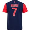 PSG Paris Saint Germain - Maglietta PSG, Kylian Mbappé, N° 7, collezione ufficiale, taglia da uomo, Uomo, blu, M