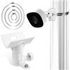 Vaileal Supporto per asta universale, per fotocamera Eufy Cam/Arlo/Wyze, supporto per fotocamera regolabile per interni ed esterni, supporto per telecamera di sorveglianza e pannello solare, bianco