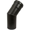 Nova italf Curva gomito a 45° Fumisteria in Acciaio al Carbonio Smaltato Nero per Stufe a Pellet e Legna sp 2mm (D 80 mm)