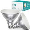 Unikcst 2pz lampade LED da 18W E27 Par38 calde 3000K, riflettori ad angolo di 120 gradi, sostituiscono lampade alogene da 180W, non dimmerabili.