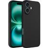Captor Cover iPhone 16 Custodia Colorata in Silicone Liquido, Antiurto, Flessibile, Bordo Rialzato per Schermo e Protezione Fotocamera, Morbida Con Microfibra Interna per iPhone 16 Cover (Nero)