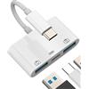 WASRUYI Adattatore USB C OTG per iPhone 16 15(3in1)per Apple MacBook Air Per iPad Android Macchina Fotografica Cavo Ricarica 3.0 Type C Maschio USB Femmina Chiavetta Dati Convertitore Sdoppiatore Foto Cavetto