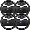 COODIO Volante Switch, Volante da Corsa Joy Con, Steering Wheel per Mario Kart 8 Deluxe / Nintendo Switch & Modello OLED, Nero (4 Pezzi)