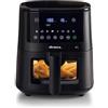 Ariete 4633 Friggitrice ad aria 4L, 1400W, Capacità 4L, 9 programmi, Funzione Shake e Grill, Temperatura fino a 200°C, Nero